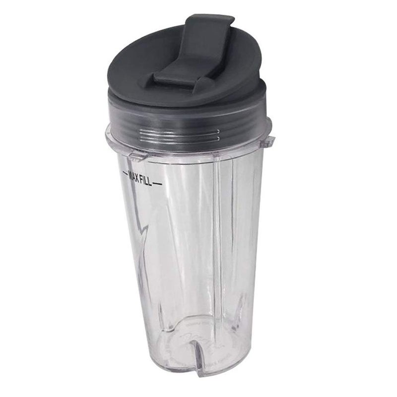 JOYSTAR عبوة مزدوجة سعة 16 أونصة (16 أونصة) مع غطاء Sip & Seal مناسب لسلسلة خلاط Nutri Ninja مع BL660/BL663/BL663CO/BL665Q/BL771/BL773CO/BL780/BL780CO/BL810/BL820/BL830/QB3000/QB3000SSW/QB3004/QB3005 - Image 5